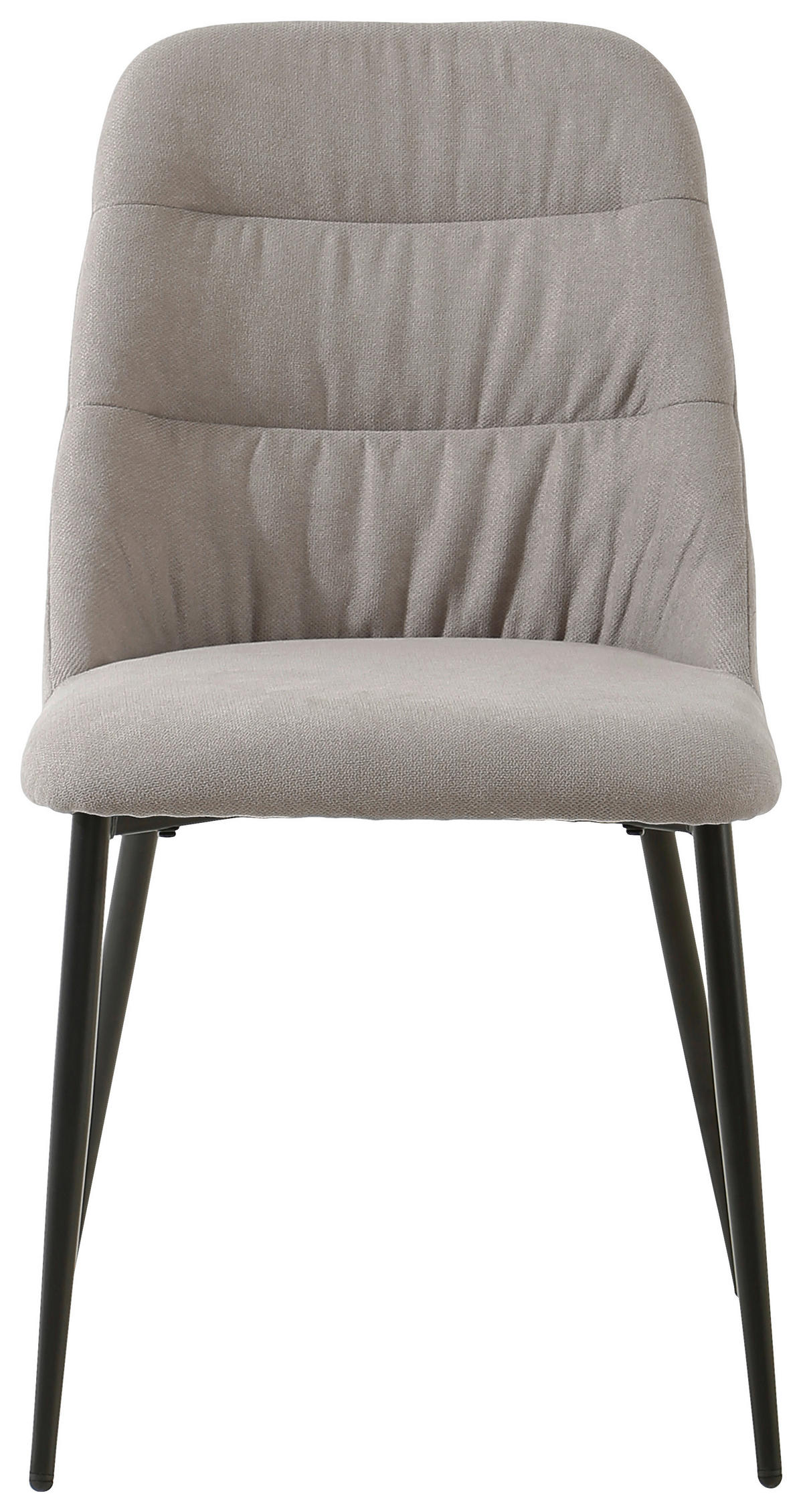 STUHL Leinenoptik Braun, Schwarz  - Schwarz/Braun, Design, Textil/Metall (46,5/86,5/58cm) - Ti'me