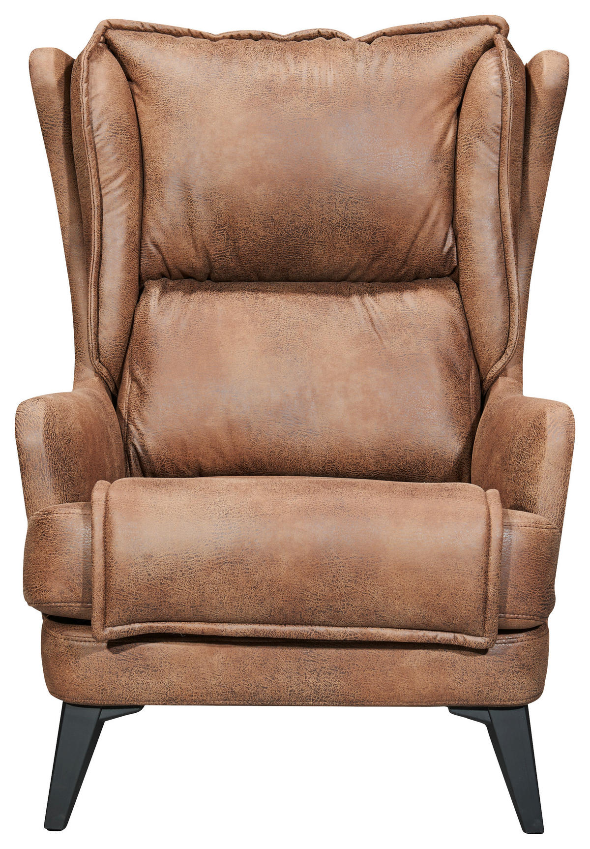 FÜLES FOTEL - fekete/világosbarna, Modern, műanyag/faalapú anyag (86/104/109cm) - MID.YOU