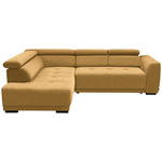 ECKSOFA in Chenille Currygelb  205/284 cm  - Currygelb/Schwarz, Design, Kunststoff/Textil (205/284cm) - Xora