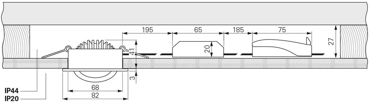 LED-EINBAUSPOT - Chromfarben, Konventionell, Metall (8,2/8,2/4,1cm)