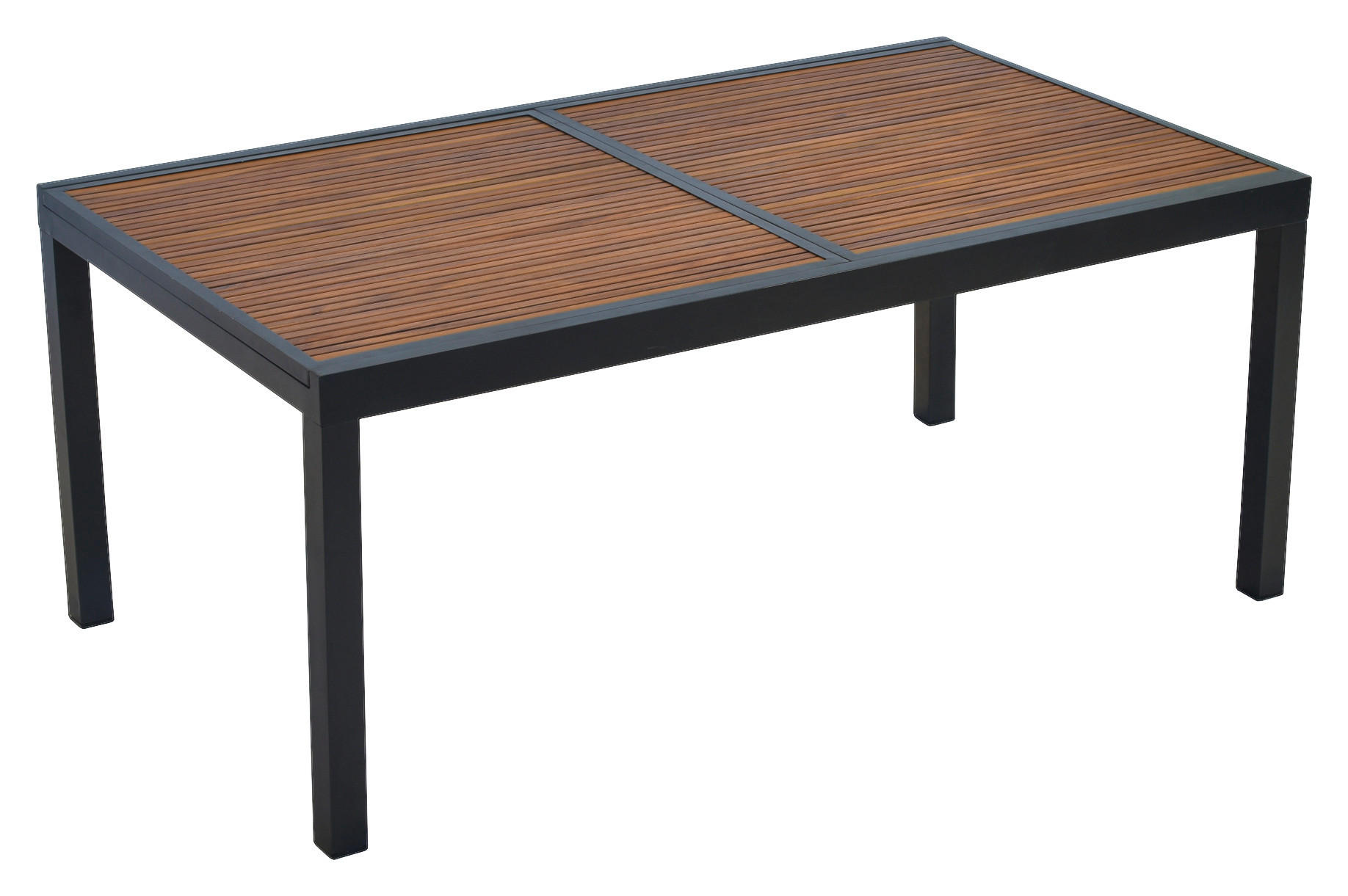 GARTENTISCH 180-240/100/75 cm Metall rechteckig  - Graphitfarben/Naturfarben, MODERN, Holz/Metall (180-240/100/75cm) - Gardenson