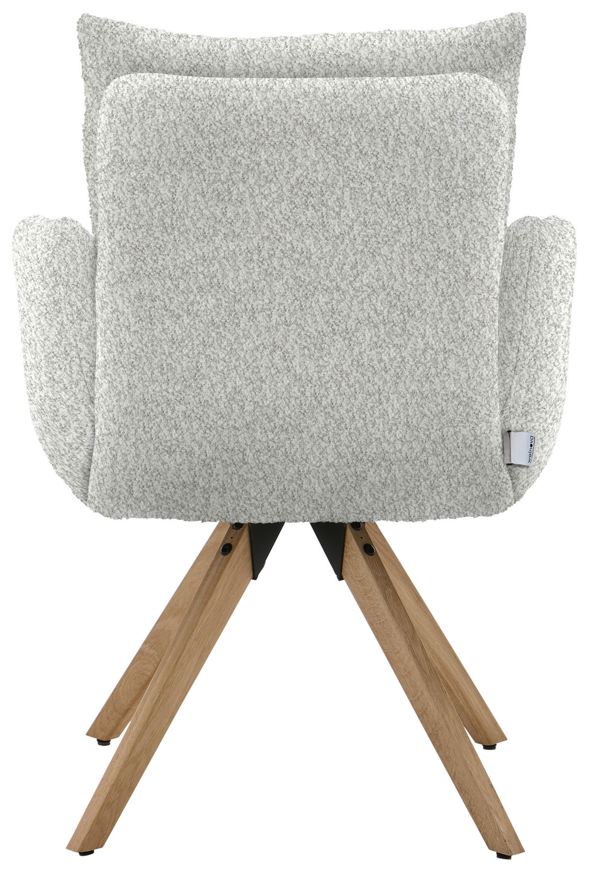 ARMLEHNSTUHL  in Jacquard  - Eichefarben/Grau, Design, Holz/Textil (62/86/68cm) - Welnova