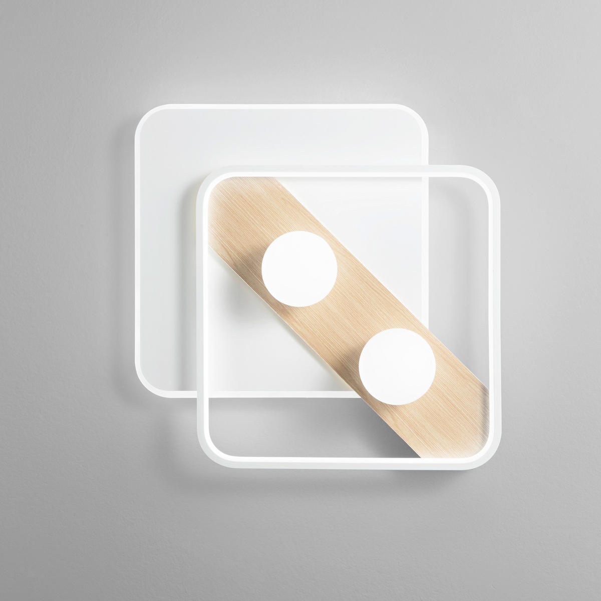 LED-DECKENLEUCHTE Luce Ambiente e Design 50/40/8 cm   - Weiß Hochglanz, Design, Kunststoff/Metall (50/40/8cm)