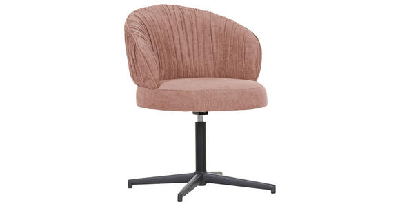STUHL - Schwarz/Rosa, Design, Textil/Metall (63/82/65cm) - Novel