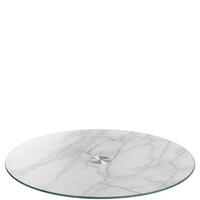 TANJIR ZA SERVIRANJE    33 cm        - siva/bela, Osnovno, staklo/metal (33cm) - Leonardo