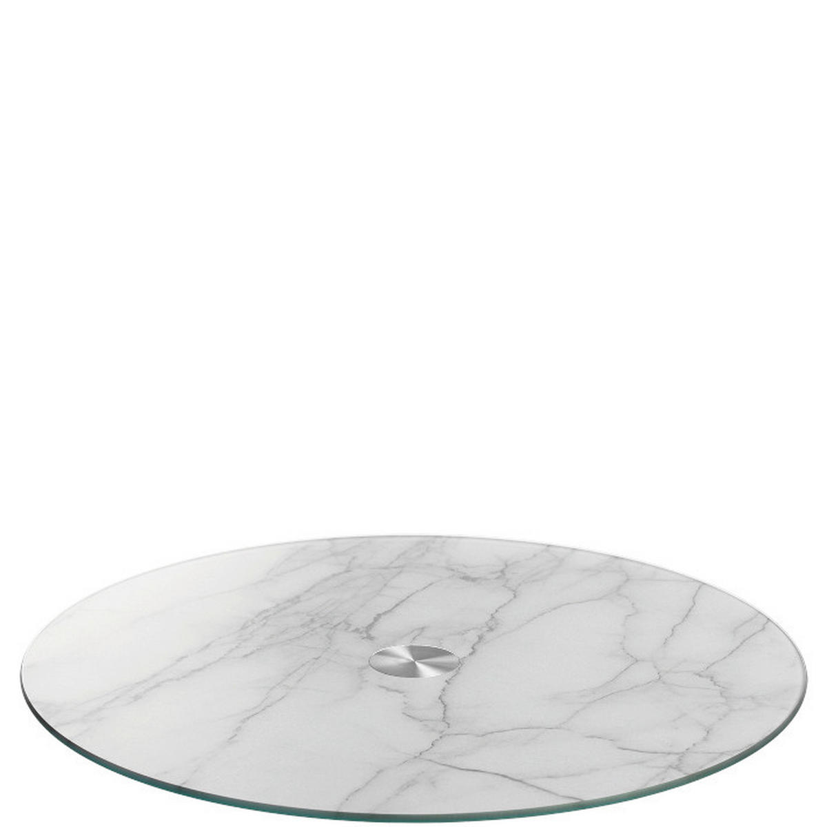 TANJIR ZA SERVIRANJE    33 cm        - siva/bela, Osnovno, staklo/metal (33cm) - Leonardo
