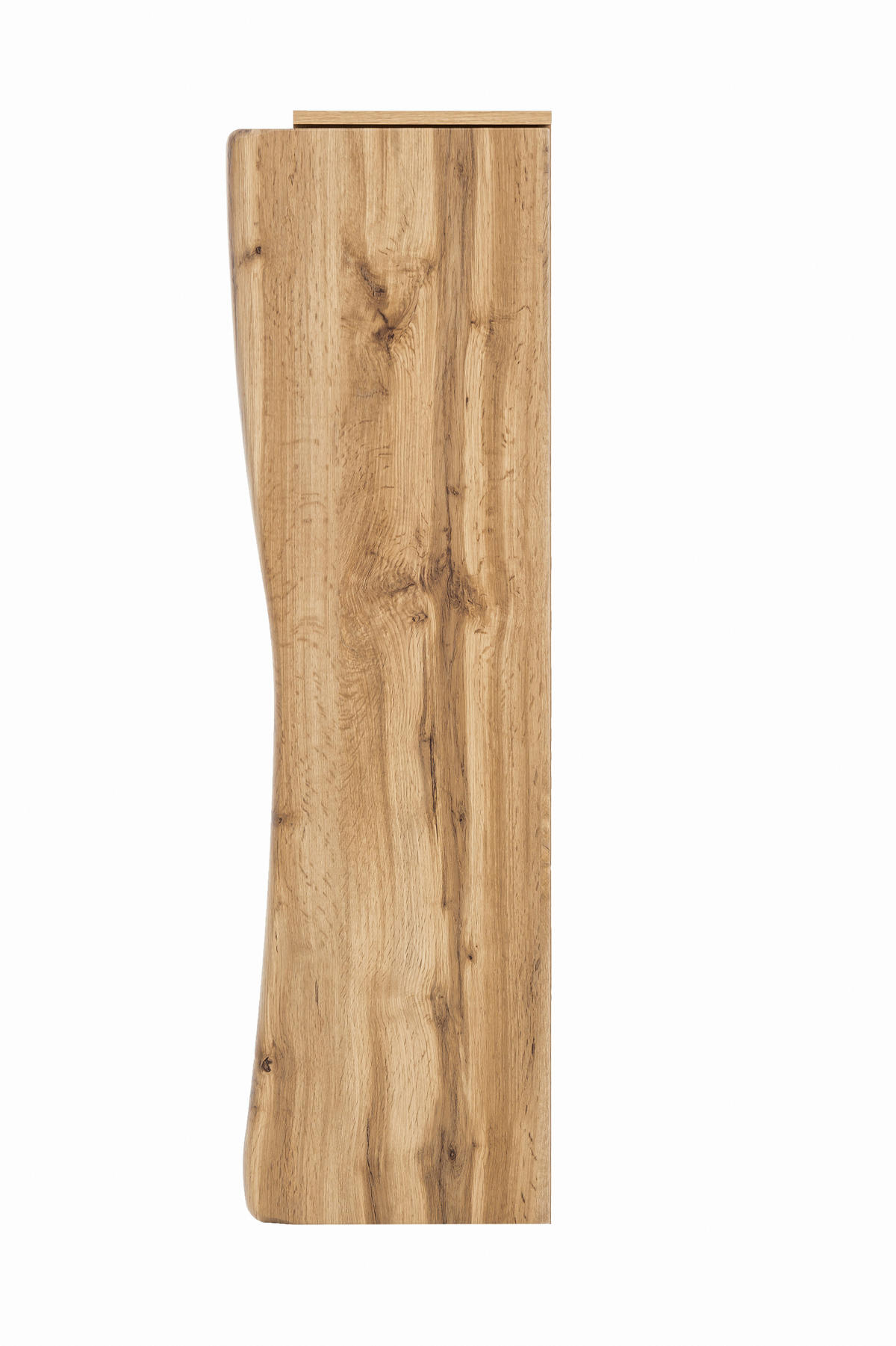 MIDISCHRANK 30/130/35 cm  - Eiche Wotan/Silberfarben, Natur, Holzwerkstoff/Kunststoff (30/130/35cm) - Xora