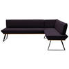 ECKBANK 243/163 cm  in Schwarz, Eichefarben  - Eichefarben/Schwarz, Design, Holz/Textil (243/163cm) - Voleo