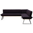 ECKBANK 223/163 cm  in Schwarz, Eichefarben  - Eichefarben/Schwarz, Design, Holz/Textil (223/163cm) - Voleo