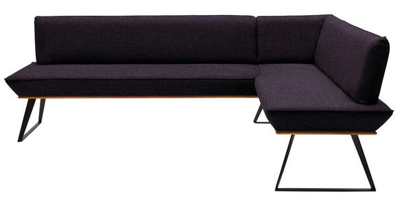 ECKBANK 203/163 cm in Schwarz, Eichefarben - Eichefarben/Schwarz, Design, Holz/Textil (203/163cm) - Voleo