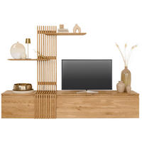 WOHNWAND  in Eichefarben  248.8/163/44 cm  - Eichefarben, Natur, Holz (248.8/163/44cm) - Linea Natura