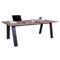 ÍRÓASZTAL  - fekete/diófa, Design, faalapú anyag/fém (171,1/80/74,7cm) - Stylife