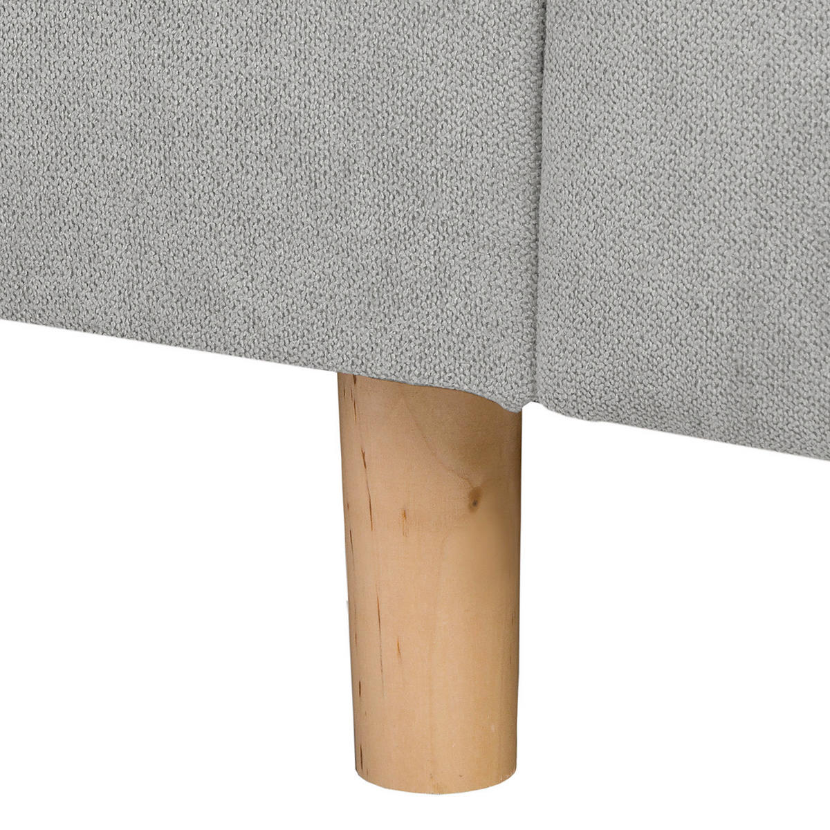 ECKSOFA inkl. Hocker Ariella Grau Mikrofaser Rückenkissen, Hocker  - Naturfarben/Grau, Design, Holz/Textil (161/231cm) - Livetastic