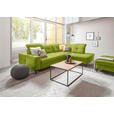 ECKSOFA in Chenille Limette  310/240 cm  - Limette/Schwarz, Design, Textil/Metall (310/240cm) - Xora