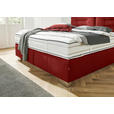 BOXSPRINGBETT 180/200 cm  in Rot  - Chromfarben/Rot, KONVENTIONELL, Textil (180/200cm) - Dieter Knoll