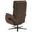 RELAXSESSEL in Leder Braun  - Schwarz/Braun, Design, Leder/Metall (70/117/85cm) - Dieter Knoll