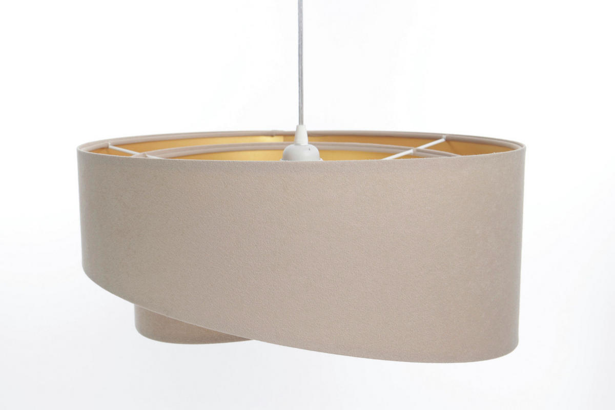 HÄNGELEUCHTE Galaxy 50/93 cm   - Beige/Goldfarben, Design, Kunststoff/Textil (50/93cm)