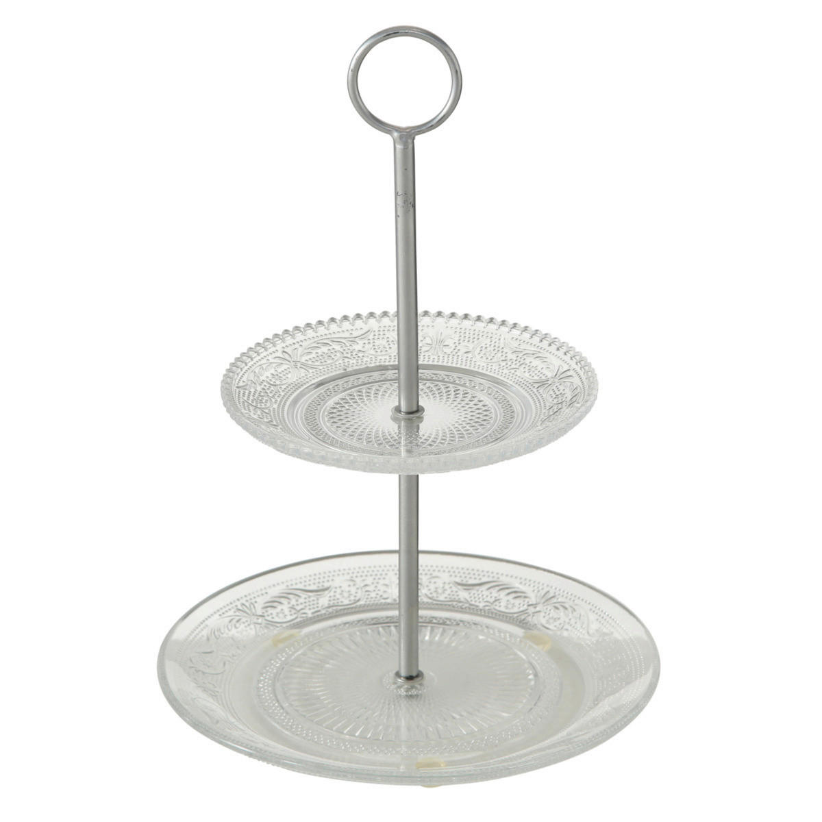 PATROVÝ STOJAN - barvy stříbra/průhledné, Basics, kov/sklo (20/20/28cm)