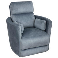 FERNSEHSESSEL  mit Zierkissen Webstoff Blau  - Blau/Schwarz, MODERN, Textil/Metall (91,4/101,6/96,5cm) - Livetastic