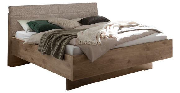 BETTANLAGE 180/200 cm  in Eichefarben, Sahara  - Eichefarben/Sahara, MODERN, Holzwerkstoff/Textil (180/200cm) - Venda