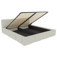 POLSTERBETT 180/200 cm,  in Beige, Lattenrost, Bettkasten,  - Beige/Schwarz, Design, Holz/Textil (180/200cm) - Xora