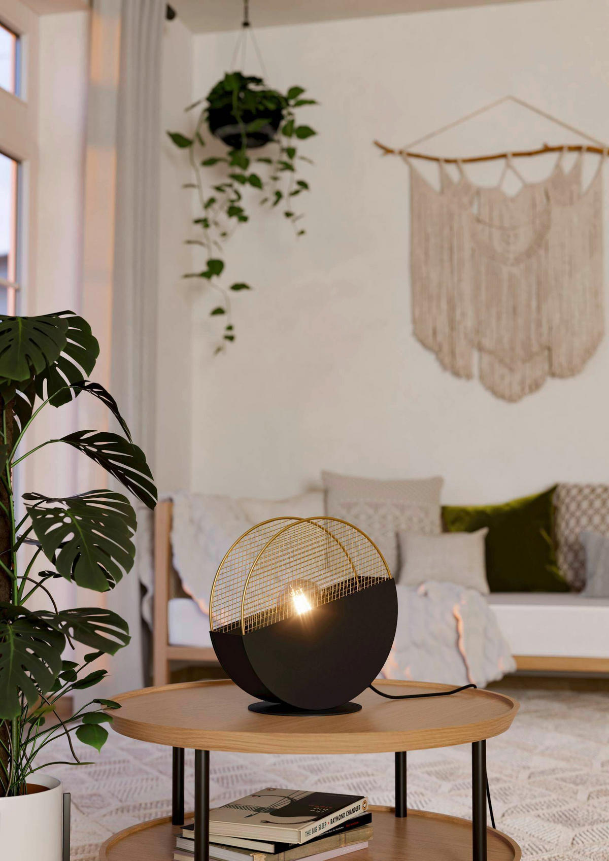 TISCHLEUCHTE 28/9/28,5 cm   - Goldfarben/Schwarz, Design, Metall (28/9/28,5cm) - Eglo