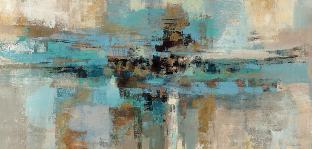 LEINWANDBILD Abstraktes 115/55 cm  - Multicolor, Basics, Holz/Papier (115/55cm) - Euroart