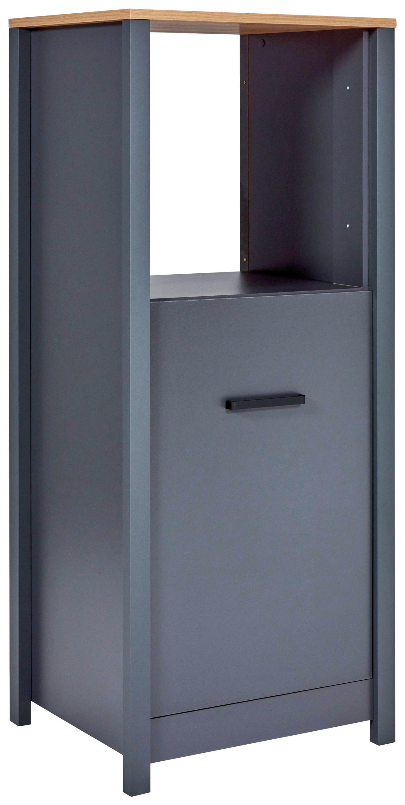 GERÄTEUMBAUSCHRANK 70/167/60 cm  in Anthrazit, Eiche Artisan  - Anthrazit/Schwarz, MODERN, Holzwerkstoff/Metall (70/167/60cm) - home24