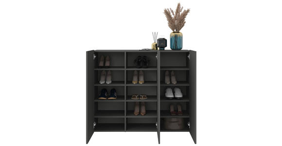 HÄNGESCHUHSCHRANK Anthrazit - Anthrazit, Design, Holzwerkstoff (120/100/34cm) - Hom`in