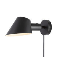 WANDLEUCHTE Stay 15/11,7 cm   - Schwarz, Design, Metall (15/11,7cm) - Nordlux