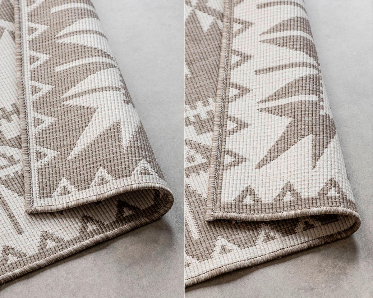 OUTDOORTEPPICH 200/290 cm Gemini Weiß, Cappuccino  - Weiß/Cappuccino, Design, Kunststoff/Textil (200/290cm) - Elle Decoration