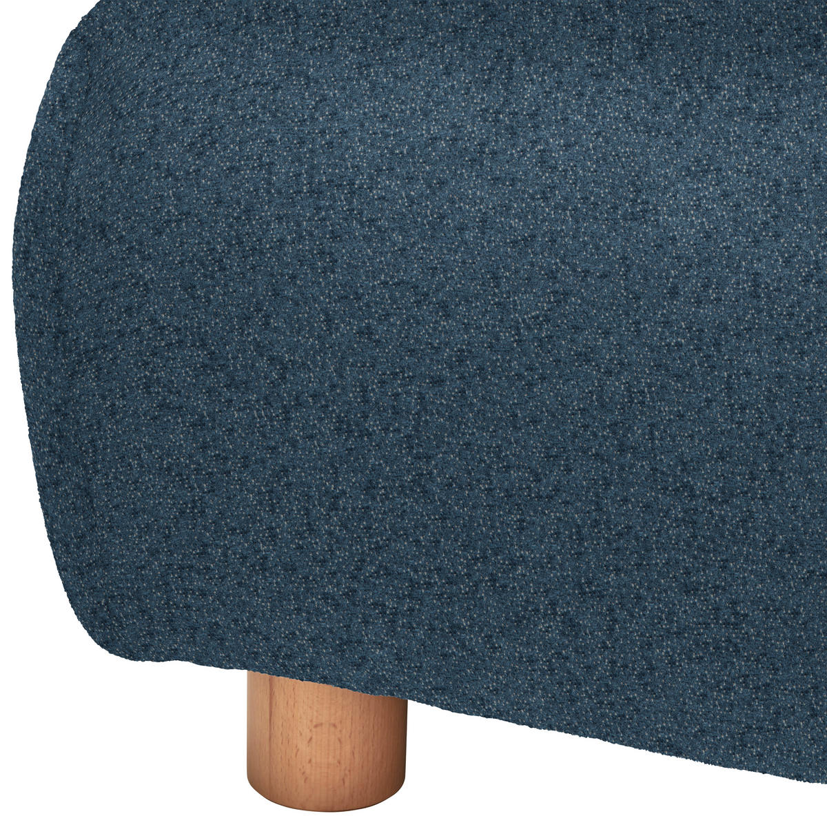 ECKSOFA  in Velours Dunkelblau  150/329 cm  - Dunkelblau, Natur, Holz/Textil (150/329cm) - Lomoco