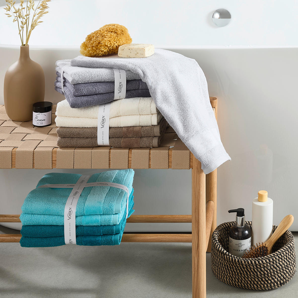 SADA RUČNÍKŮ A OSUŠEK, béžová - béžová, Basics, textil - Vossen