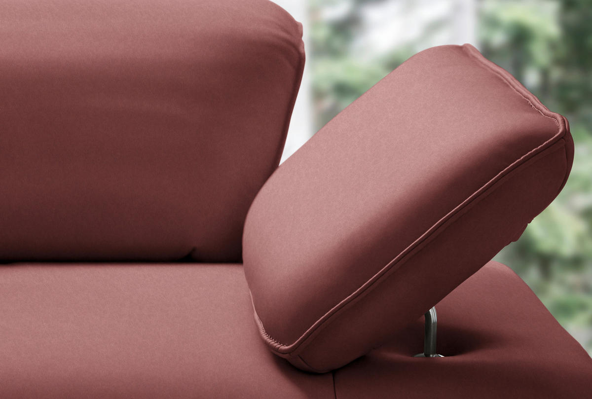 ECKSOFA  in Echtleder Rotbraun  230/290 cm  - Rotbraun/Anthrazit, Design, Leder/Metall (230/290cm) - Johann Jakob