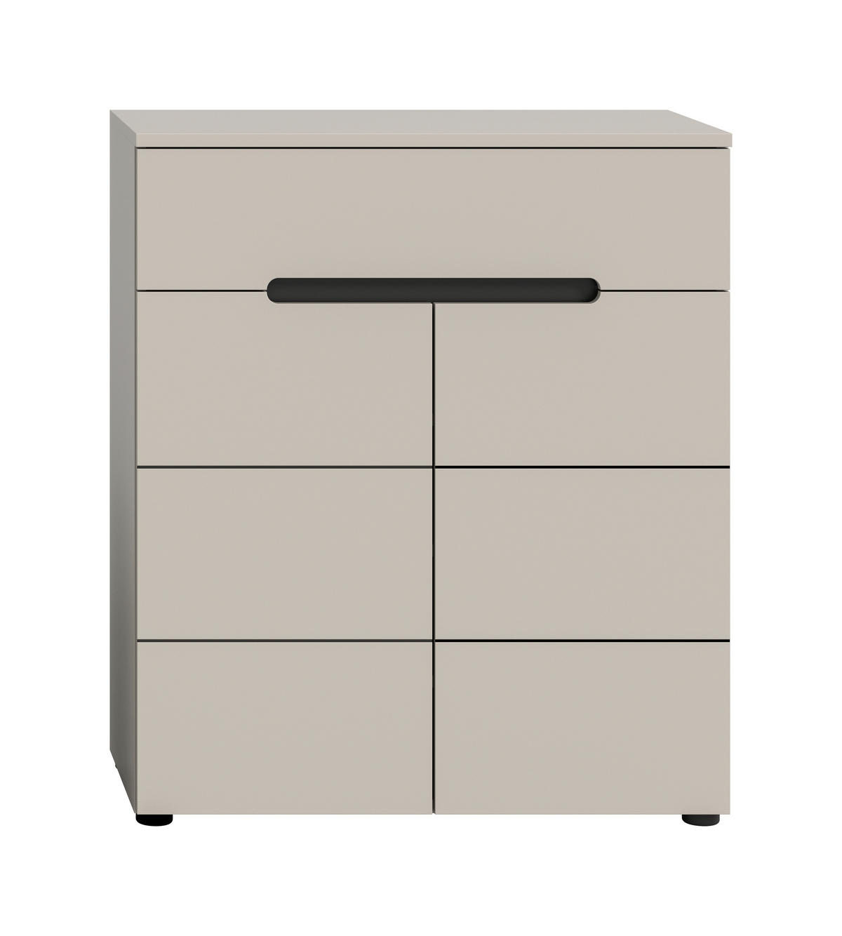 SCHUHSCHRANK Grau, Kaschmir  - Kaschmir/Schwarz, Design, Holzwerkstoff/Kunststoff (80/94/37cm) - MID.YOU