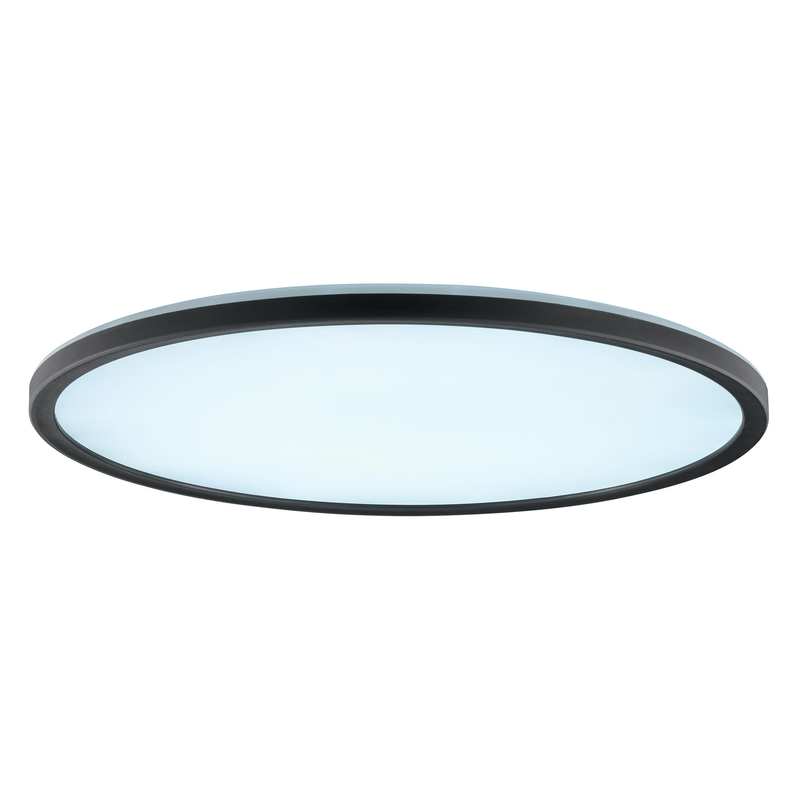 LED PLAFONJERA - bela/crna, Osnovno, plastika (42/2,9/42cm)