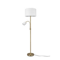 STEHLEUCHTE 40/170 cm    - Messingfarben/Creme, KONVENTIONELL, Textil/Metall (40/170cm) - Trio Leuchten