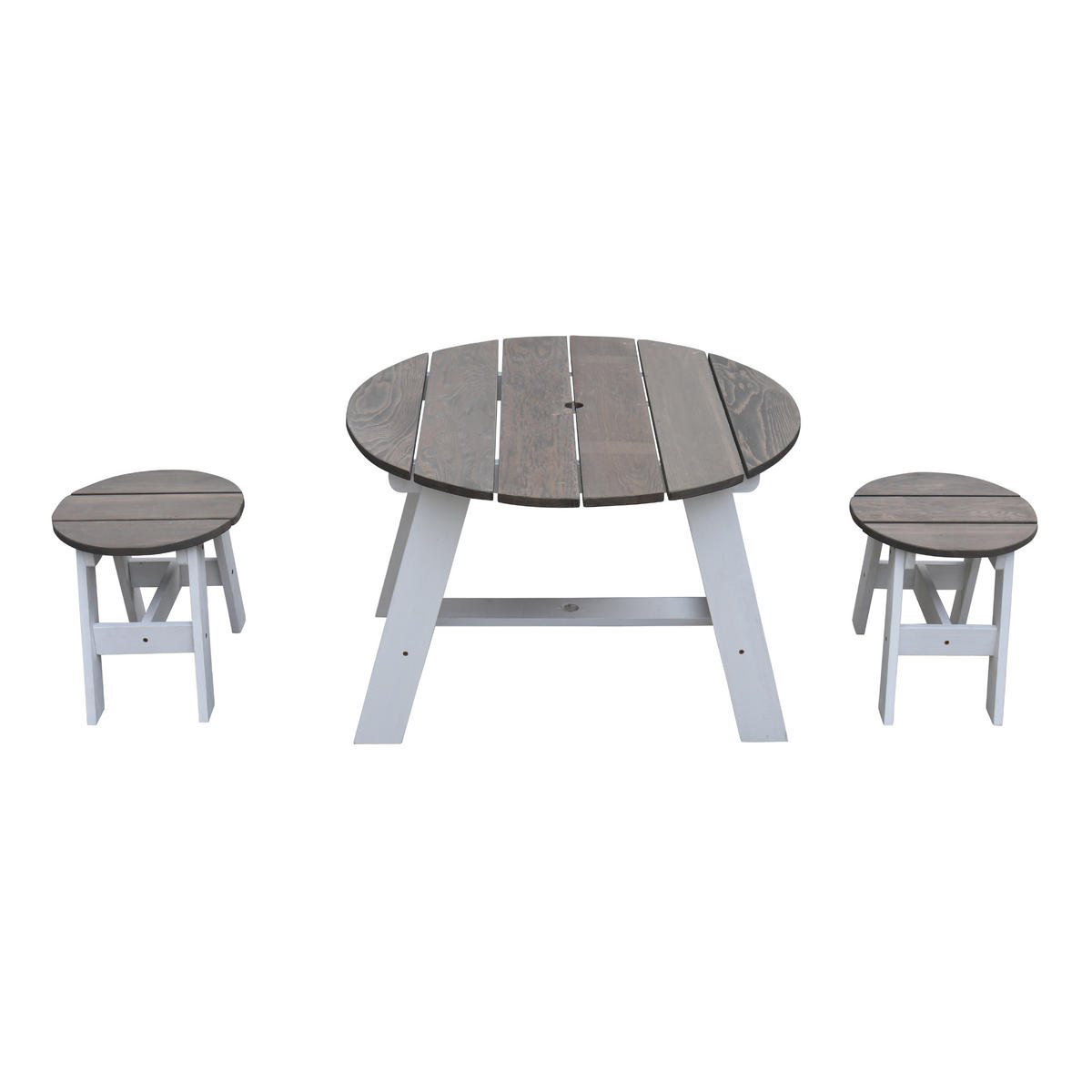 KINDER-GARTENSET Holz  - Weiß/Grau, Basics, Holz (70/48/70cm) - Ambia Garden