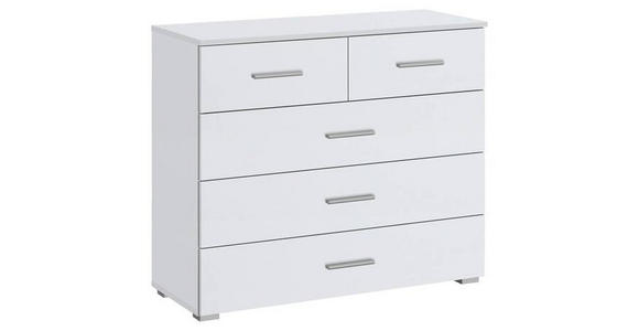 KOMMODE in 93/81/42 cm - Alufarben/Weiß, Basics, Holzwerkstoff/Kunststoff (93/81/42cm) - Xora