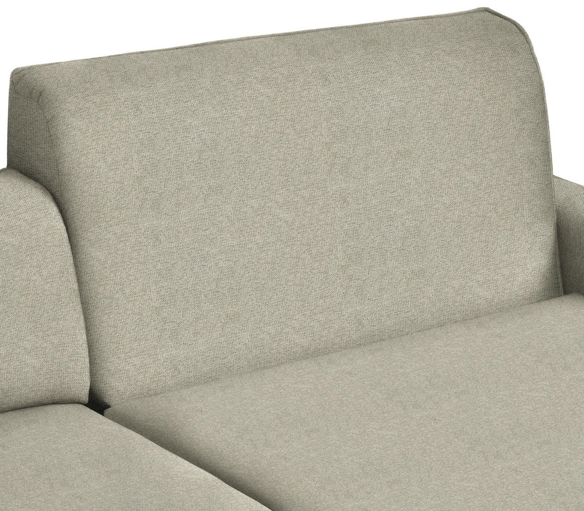 ECKSOFA in Flachgewebe Beige  - Beige/Schwarz, Design, Textil/Metall (285/190cm) - Johann Jakob