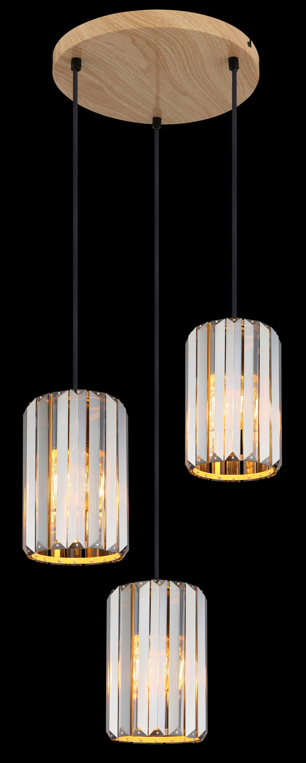 HÄNGELEUCHTE RUN 35/120 cm   - Braun/Grau, Trend, Glas/Metall (35/120cm)