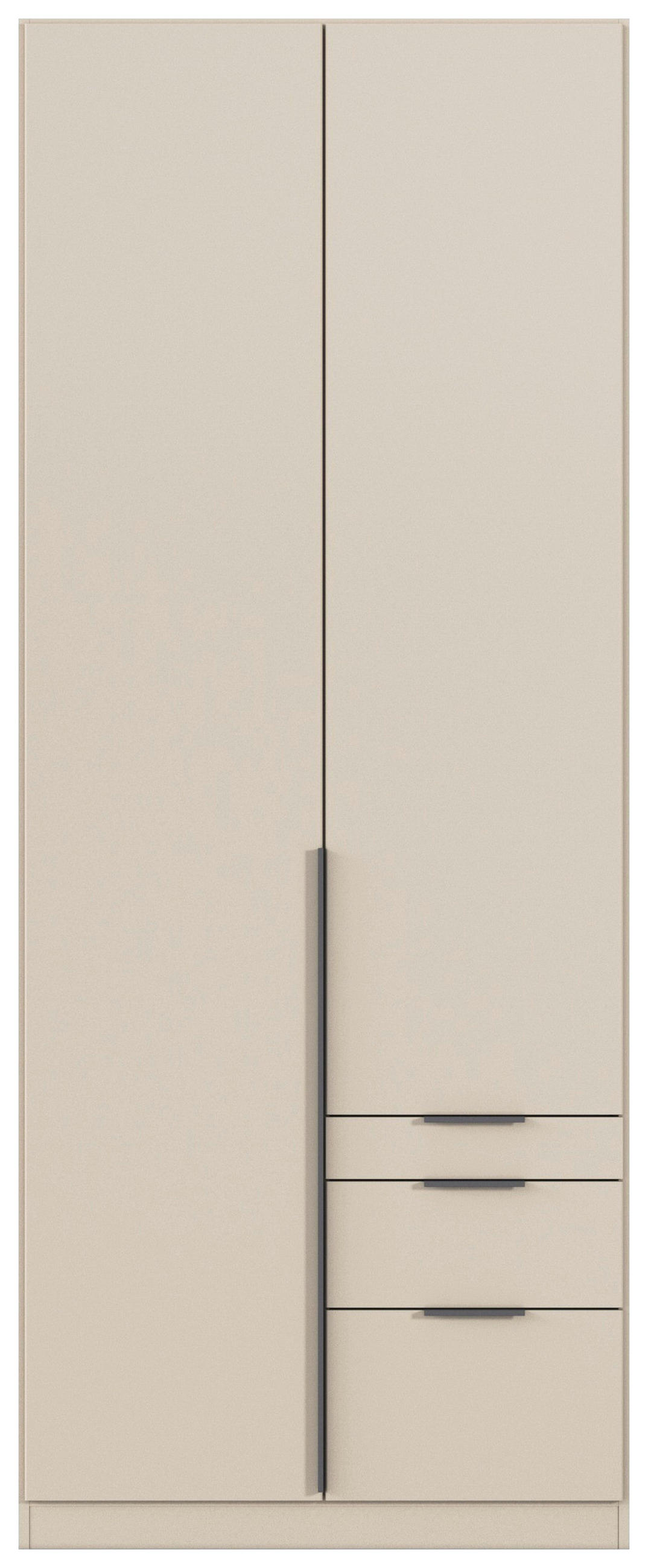 DREHTÜRENSCHRANK in Champagner  - Champagner/Grau, Modern, Holzwerkstoff/Metall (91/229/54cm) - Rauch Möbel