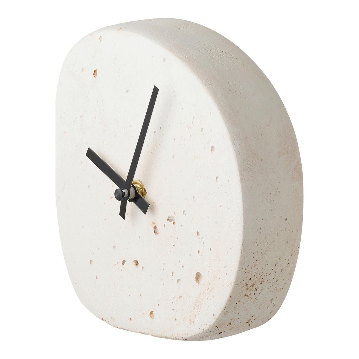 BORDSKLOCKA Linz vit 14/15/5 cm  - vit, Basics, sten (14/15/5cm)