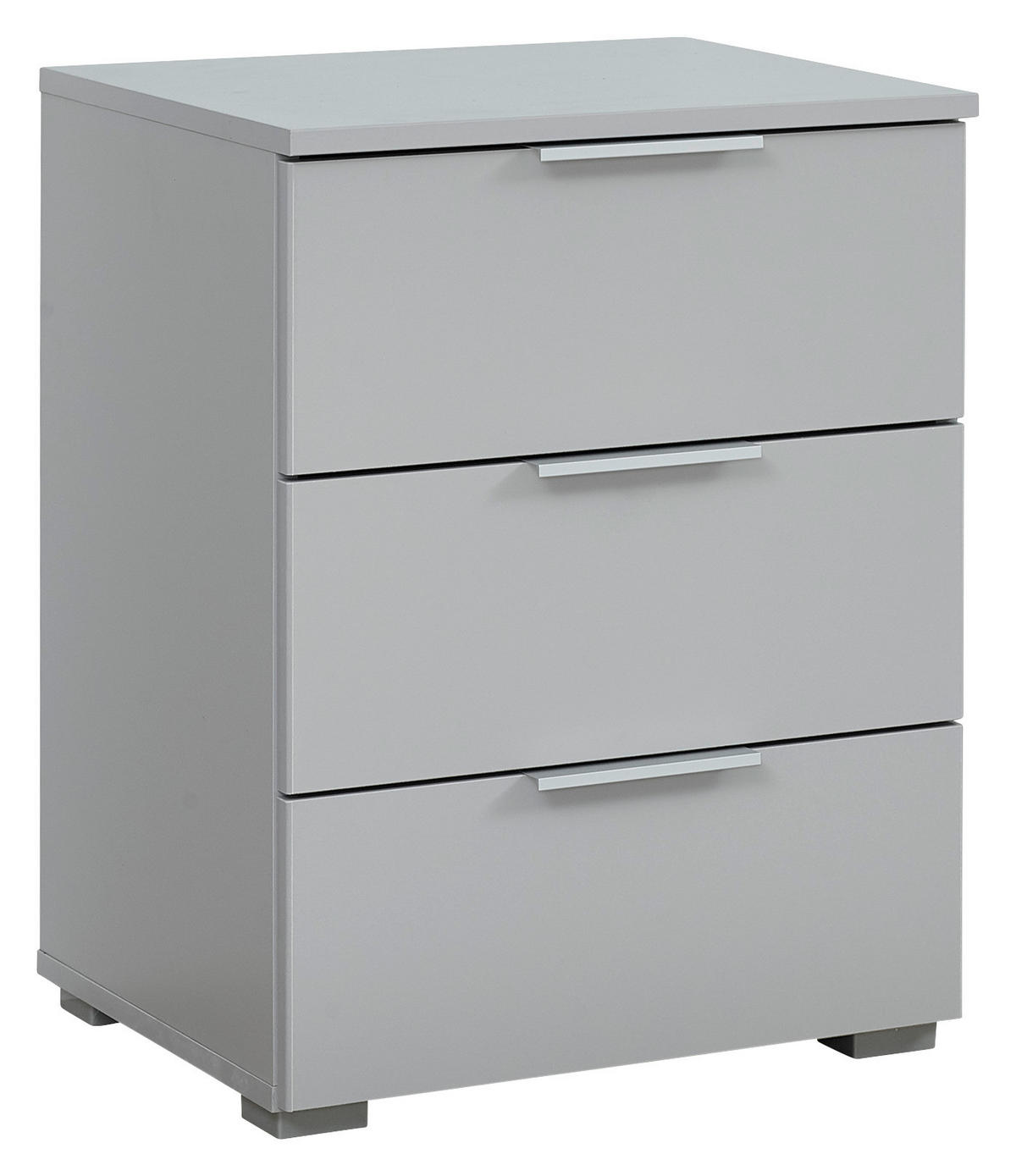 NACHTTISCH  in Hellgrau  - Hellgrau/Alufarben, Modern, Holzwerkstoff (47/62/42cm) - Rauch Möbel