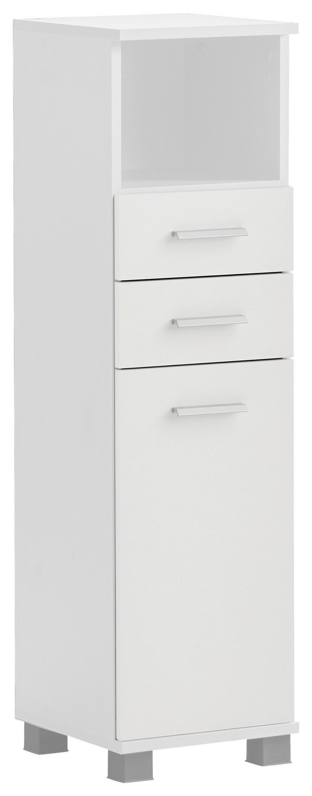 MIDISCHRANK 30/110,5/33 cm - Chromfarben/Weiß, KONVENTIONELL, Holzwerkstoff/Kunststoff (30/110,5/33cm) - Stylife