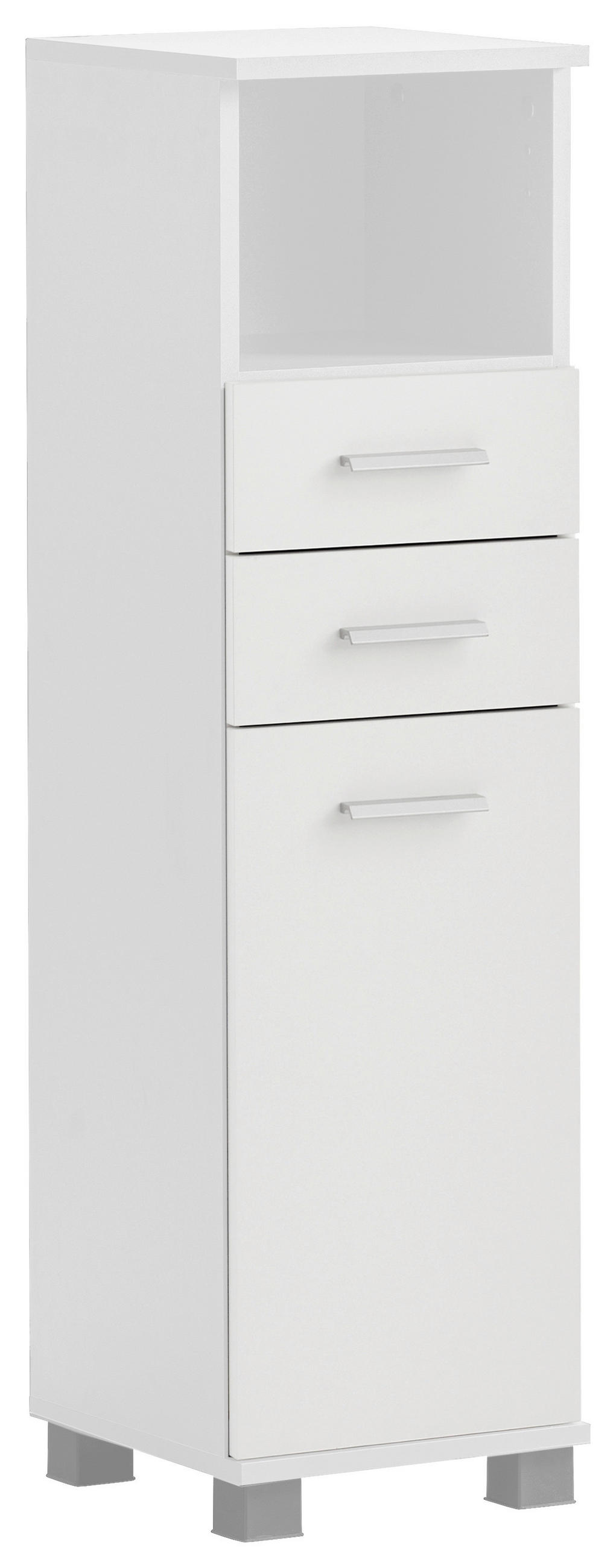 MIDISCHRANK 30/110,5/33 cm  - Chromfarben/Weiß, KONVENTIONELL, Holzwerkstoff/Kunststoff (30/110,5/33cm) - Stylife