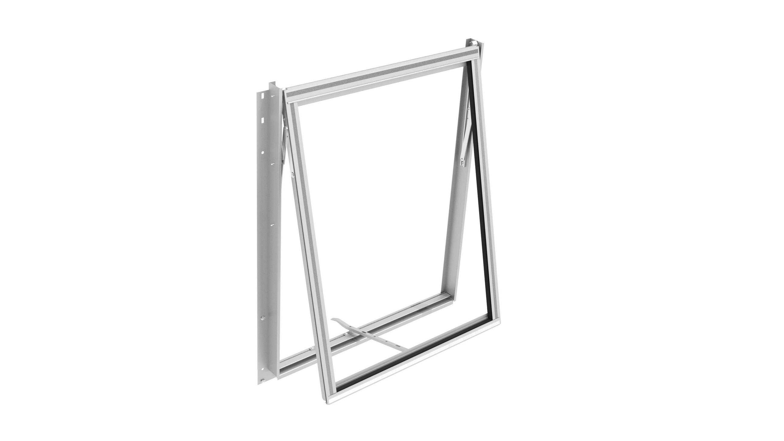 Seitenfensterrahmen Z O. Glas Alufarben