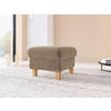 HOCKER GLENDALE E Flachgewebe Hellbraun  - Hellbraun/Eichefarben, KONVENTIONELL, Holz/Textil (58/48/58cm) - Sit & More