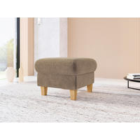 HOCKER GLENDALE E Flachgewebe Hellbraun  - Hellbraun/Eichefarben, KONVENTIONELL, Holz/Textil (58/48/58cm) - Sit & More