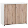 AKTENSCHRANK Weiß, Wildeiche  - Wildeiche/Weiß, MODERN, Holzwerkstoff (100,1/83,6/41cm) - MID.YOU